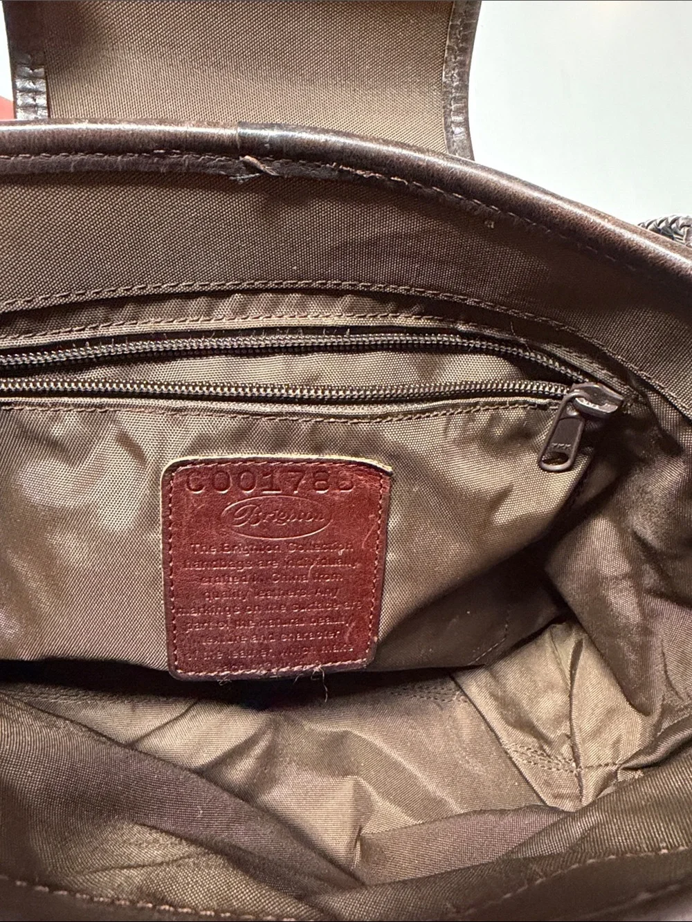 Brighton Woven Leather Shoulder Bag - Dark Brown